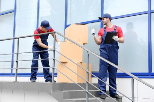 Van and moving boxes for a Man With Van Leyton service agreement