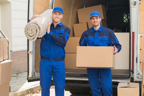 Removal team helping with a home move in Leyton