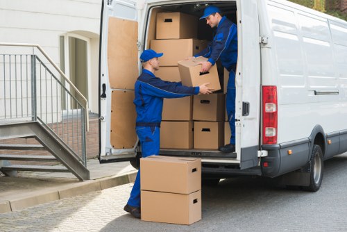 Man and van removal team helping with a move in Leyton