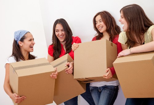 Local packing team working in an East London property