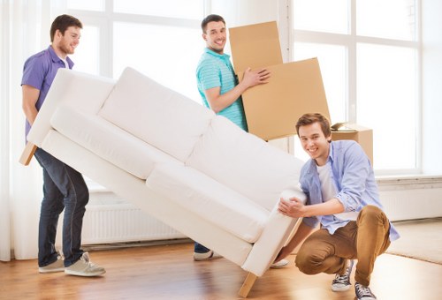 Professional moving team handling access challenges in Leyton