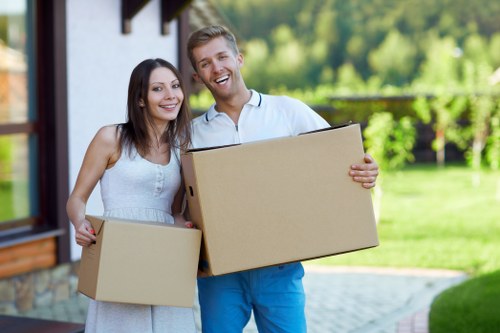 Professional moving team planning a Leyton relocation