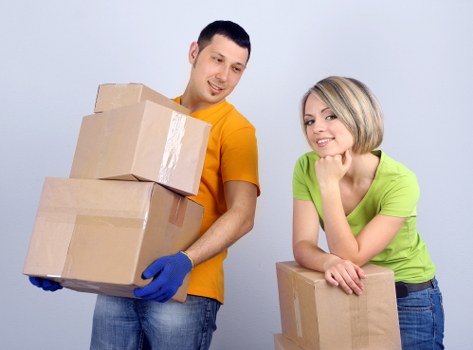 Apartment move in Leyton with boxes and furniture