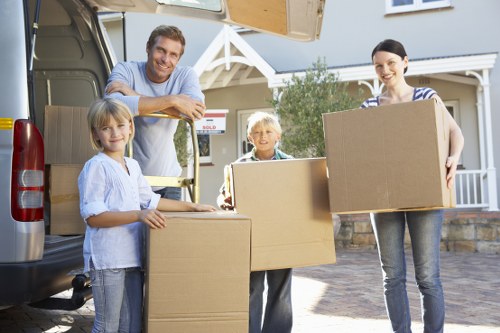 House moving team preparing a local removal in Leyton