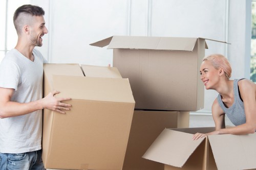 Business relocation and office furniture being moved by local removal specialists in Leyton