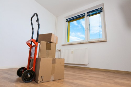 Local removal crew planning access and loading for a Leyton property move