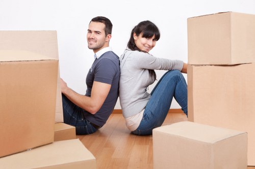 Local removal van supporting a flat or business move in Leyton