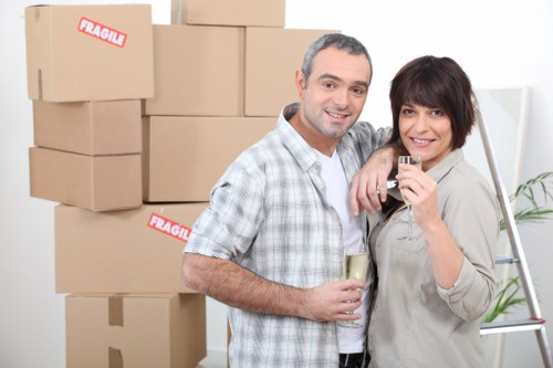 Careful wrapping and boxing of fragile items